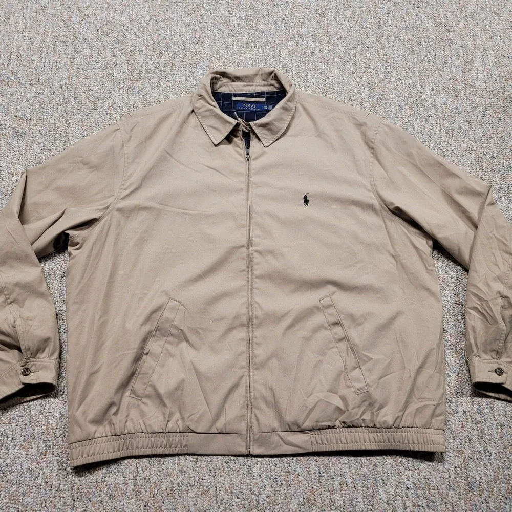 Polo Ralph Lauren Mens 3XLT Tan Beige Bi-Swing Jacket Windbreaker Big and Tall‎